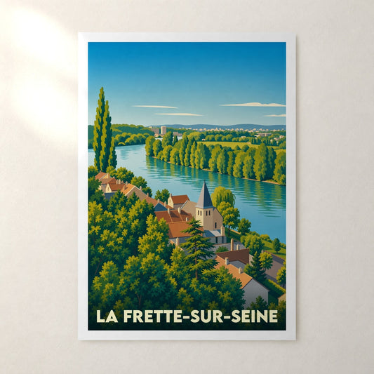Affiche La Frette-sur-Seine – sans cadre, accrochée au mur