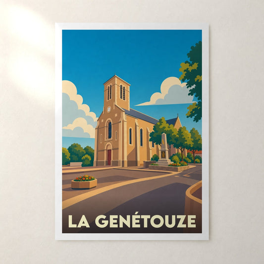 Affiche La Genétouze – sans cadre, accrochée au mur