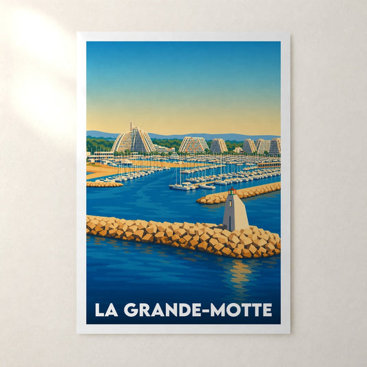 Affiche La Grande-Motte – sans cadre, accrochée au mur