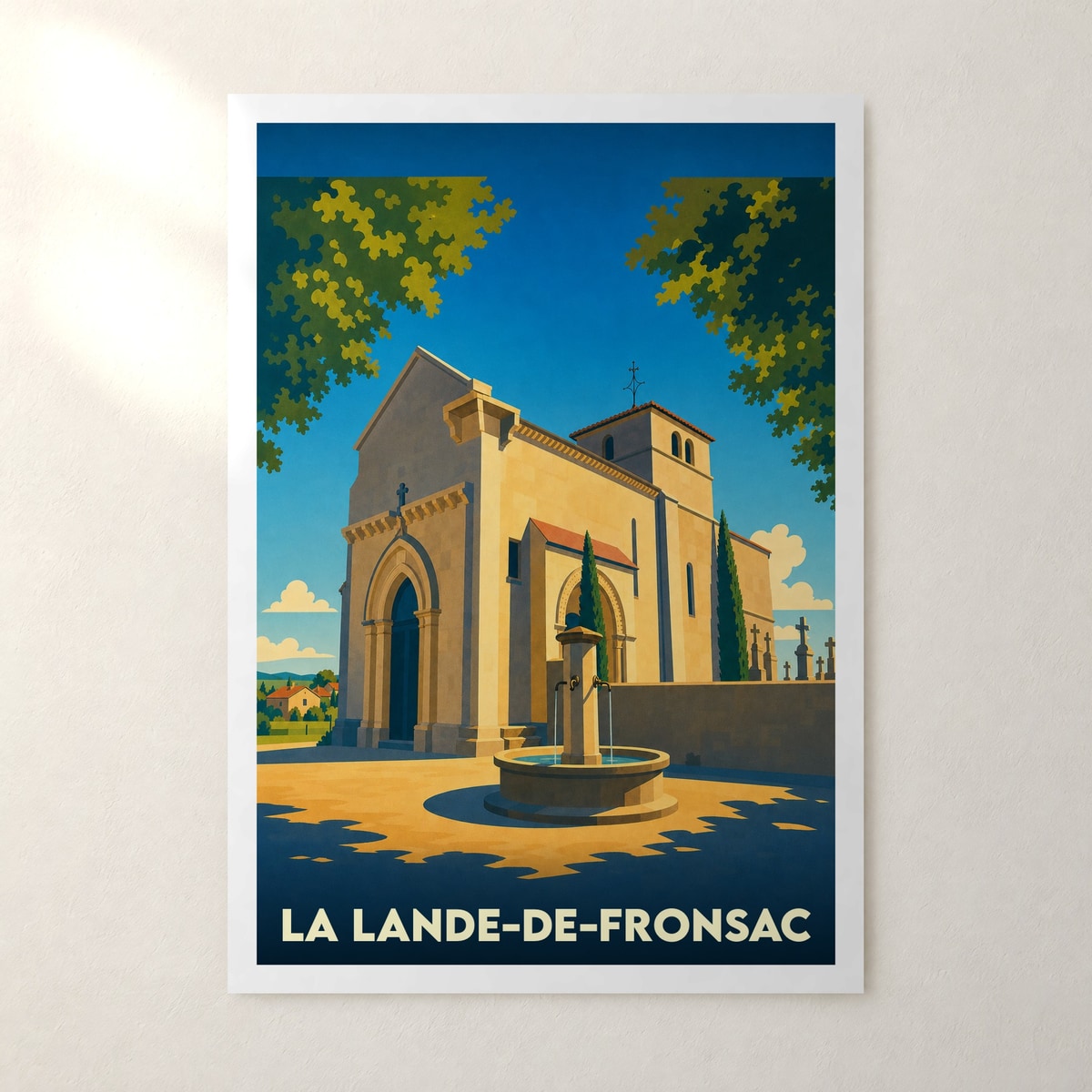 Affiche La Lande-de-Fronsac – sans cadre, accrochée au mur