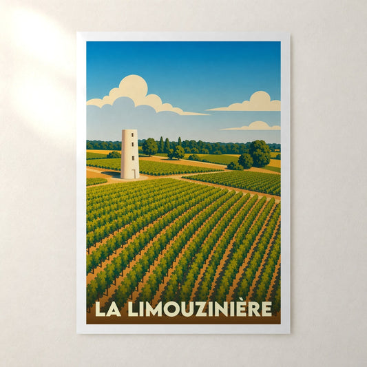 Affiche La Limouzinière – sans cadre, accrochée au mur