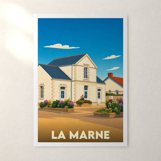 Affiche La Marne – sans cadre, accrochée au mur