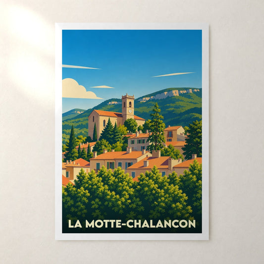 Affiche La Motte-Chalancon – sans cadre, accrochée au mur