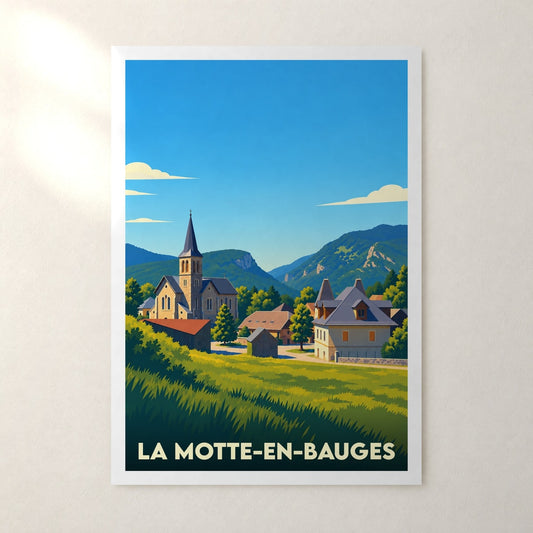 Affiche La Motte-en-Bauges – sans cadre, accrochée au mur