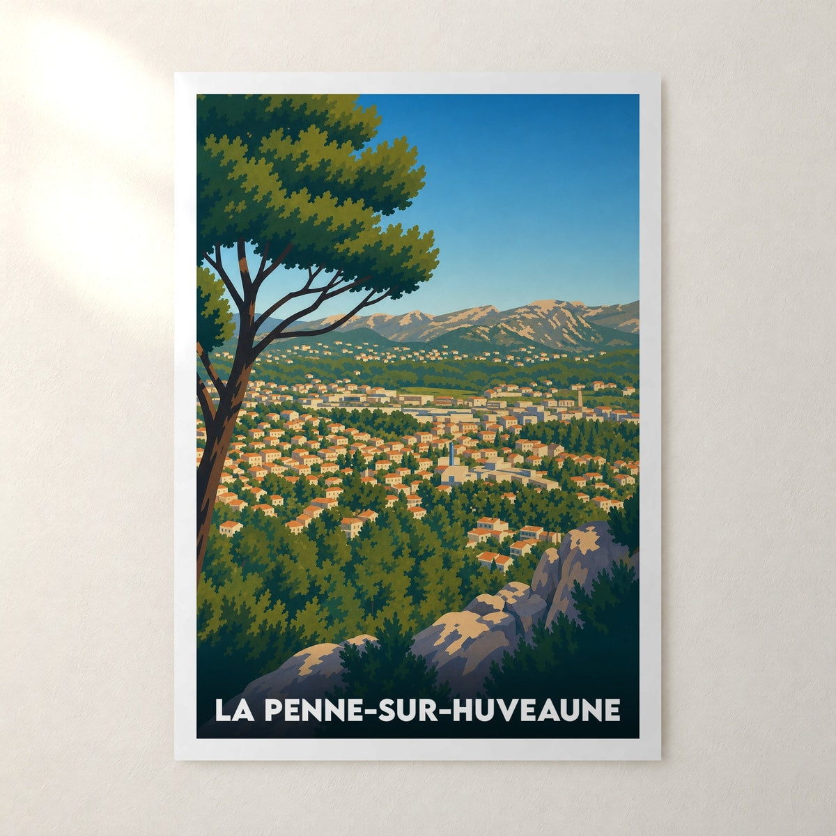 Affiche La Penne-sur-Huveaune – sans cadre, accrochée au mur