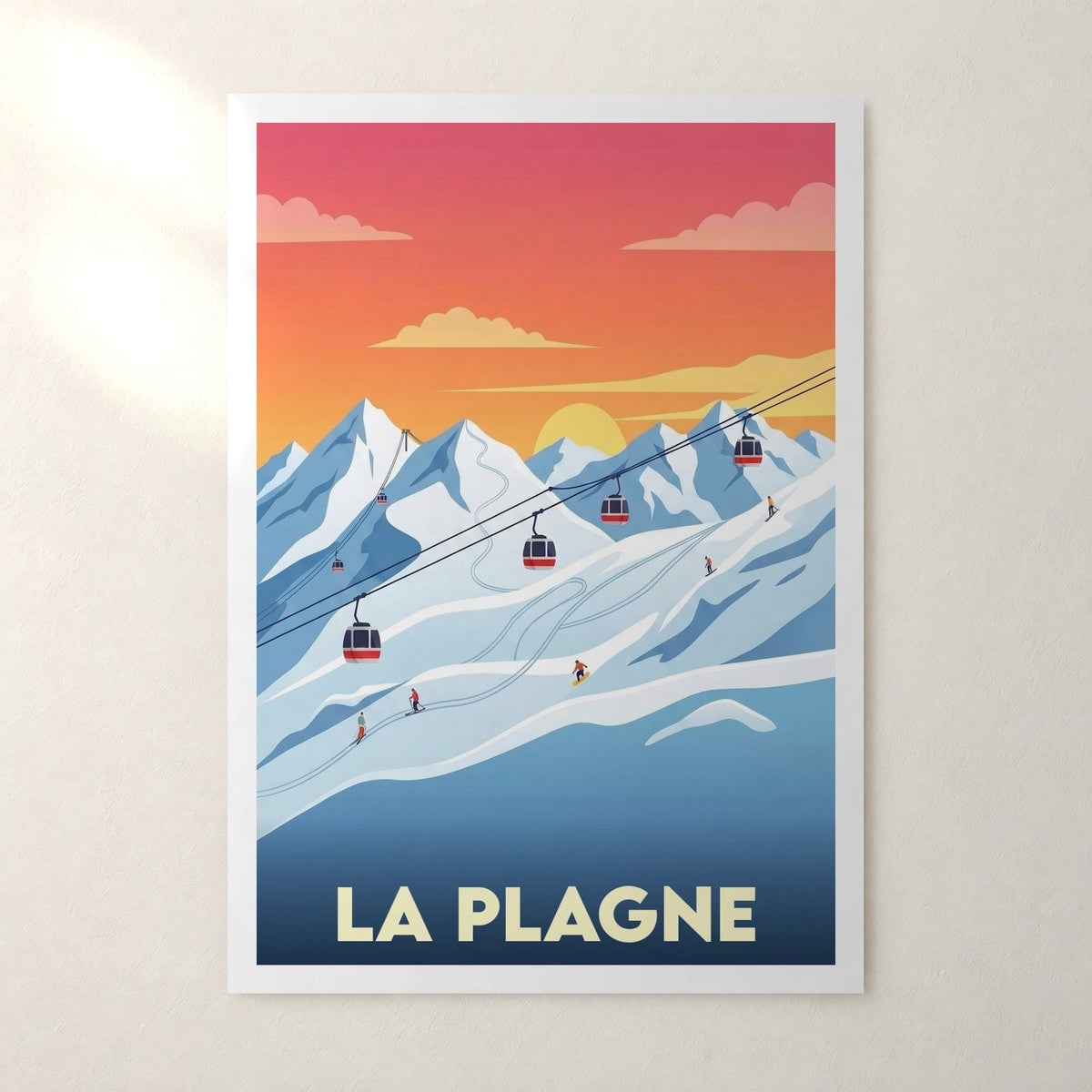 Affiche La Plagne – sans cadre, accrochée au mur