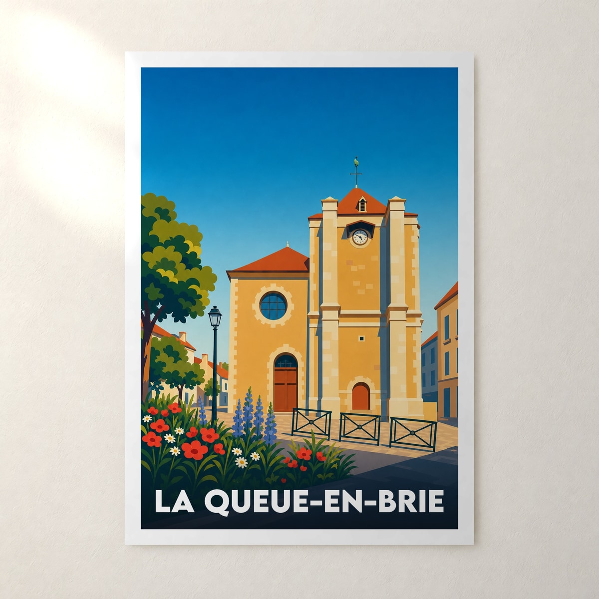 Affiche La Queue-en-Brie – sans cadre, accrochée au mur