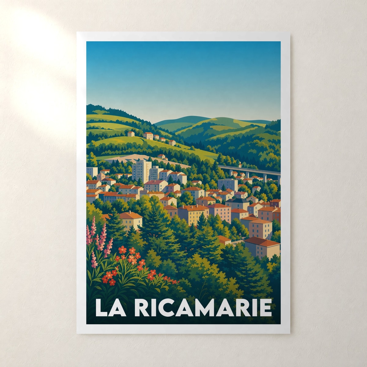 Affiche La Ricamarie – sans cadre, accrochée au mur