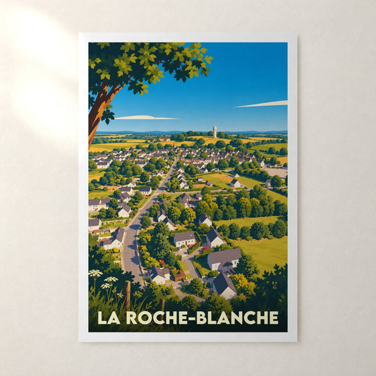 Affiche La Roche-Blanche (Loire-Atlantique) – sans cadre, accrochée au mur