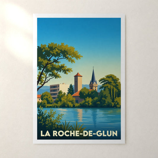 Affiche La Roche-de-Glun – sans cadre, accrochée au mur