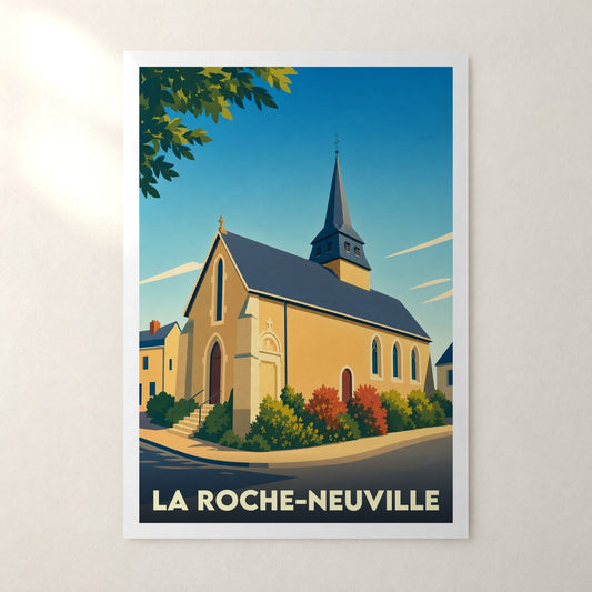 Affiche La Roche-Neuville – sans cadre, accrochée au mur