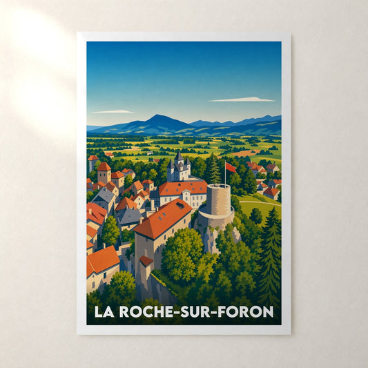 Affiche La Roche-sur-Foron – sans cadre, accrochée au mur