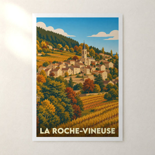 Affiche La Roche-Vineuse – sans cadre, accrochée au mur