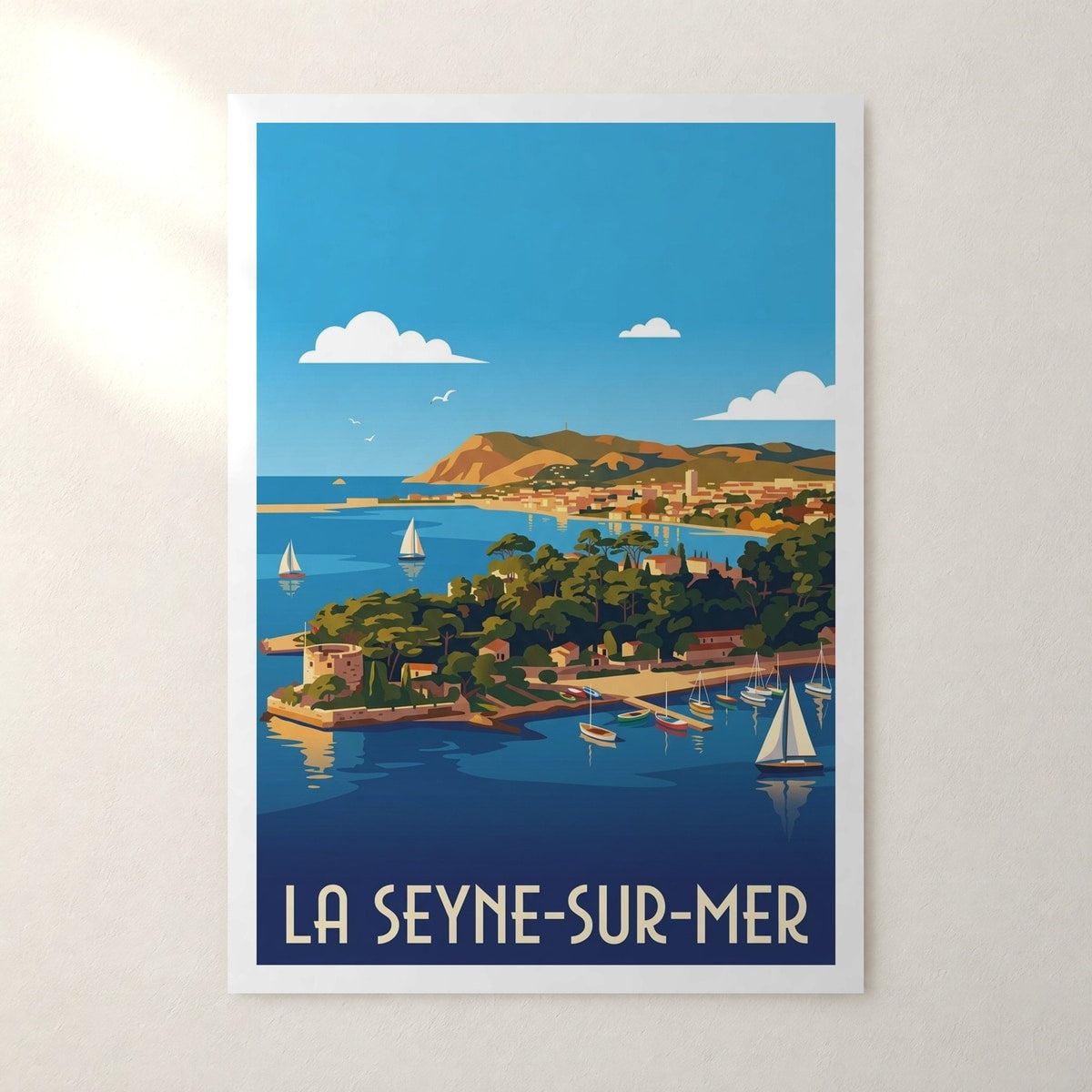 Affiche La Seyne-sur-Mer – sans cadre, accrochée au mur