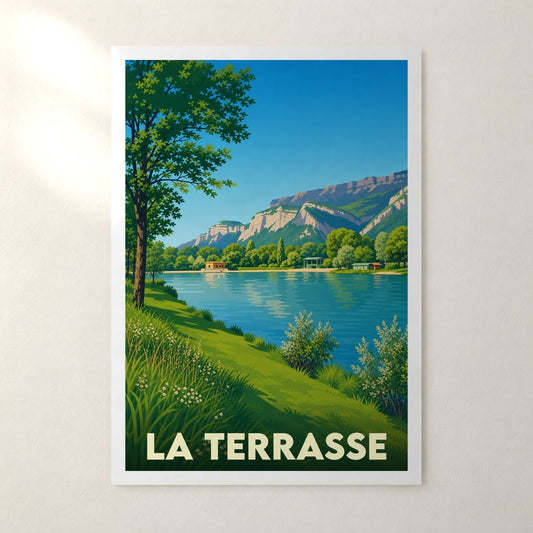 Affiche La Terrasse – sans cadre, accrochée au mur