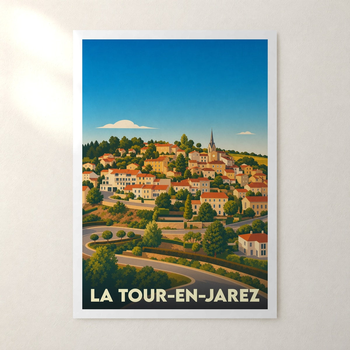 Affiche La Tour-en-Jarez – sans cadre, accrochée au mur