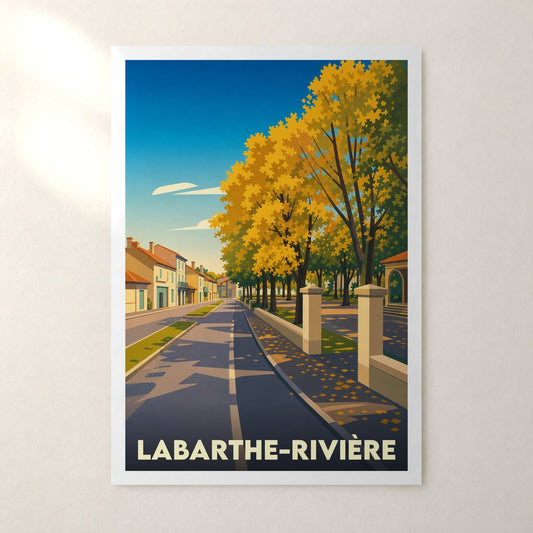 Affiche Labarthe-Rivière – sans cadre, accrochée au mur