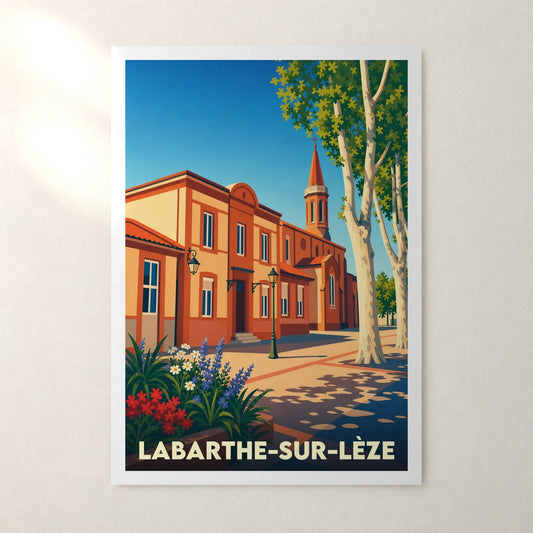 Affiche Labarthe-sur-Lèze – sans cadre, accrochée au mur