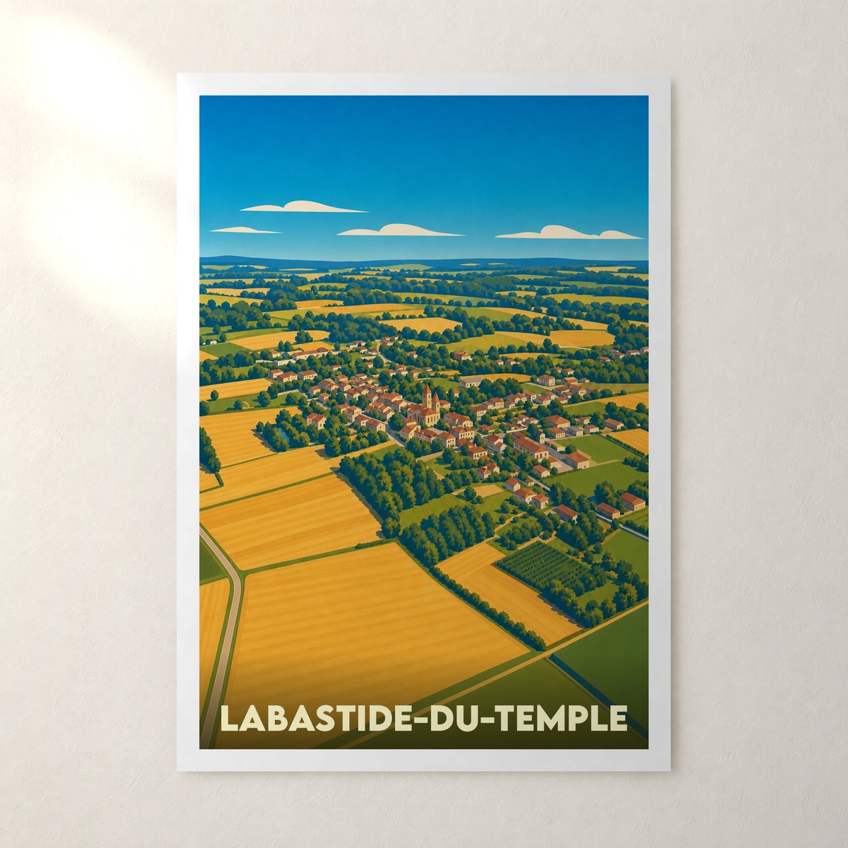 Affiche Labastide-du-Temple – sans cadre, accrochée au mur