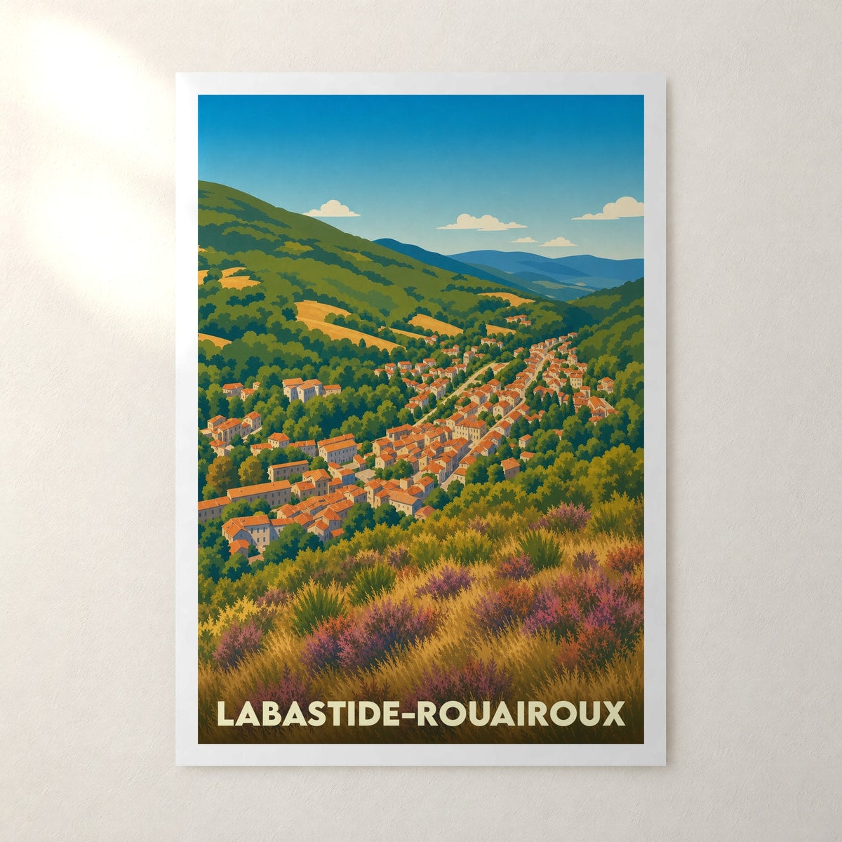 Affiche Labastide-Rouairoux – sans cadre, accrochée au mur
