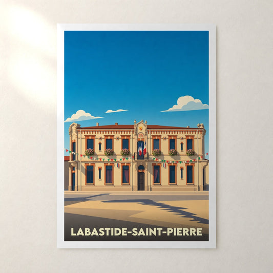 Affiche Labastide-Saint-Pierre – sans cadre, accrochée au mur