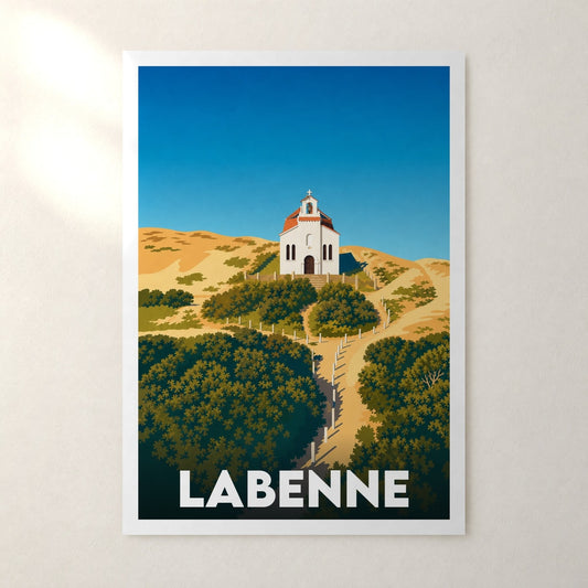 Affiche Labenne – sans cadre, accrochée au mur