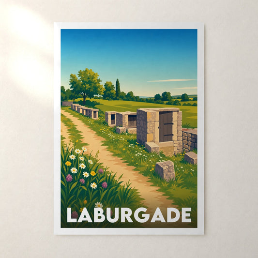 Affiche Laburgade – sans cadre, accrochée au mur