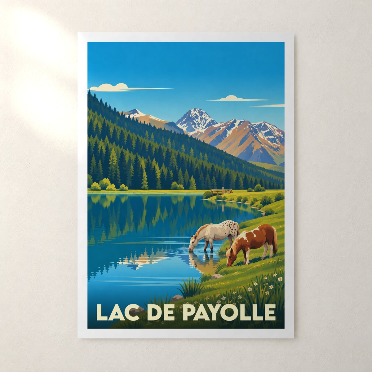 Affiche Lac de Payolle – sans cadre, accrochée au mur