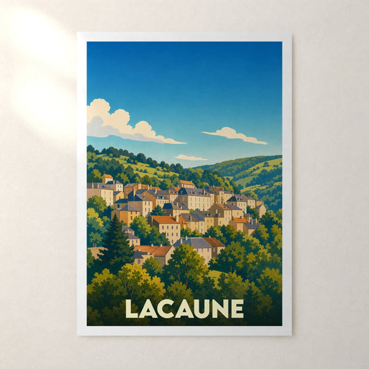 Affiche Lacaune – sans cadre, accrochée au mur