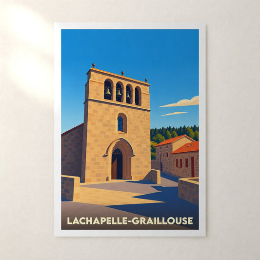Affiche Lachapelle-Graillouse – sans cadre, accrochée au mur