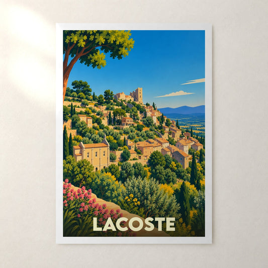 Affiche Lacoste (Vaucluse) – sans cadre, accrochée au mur