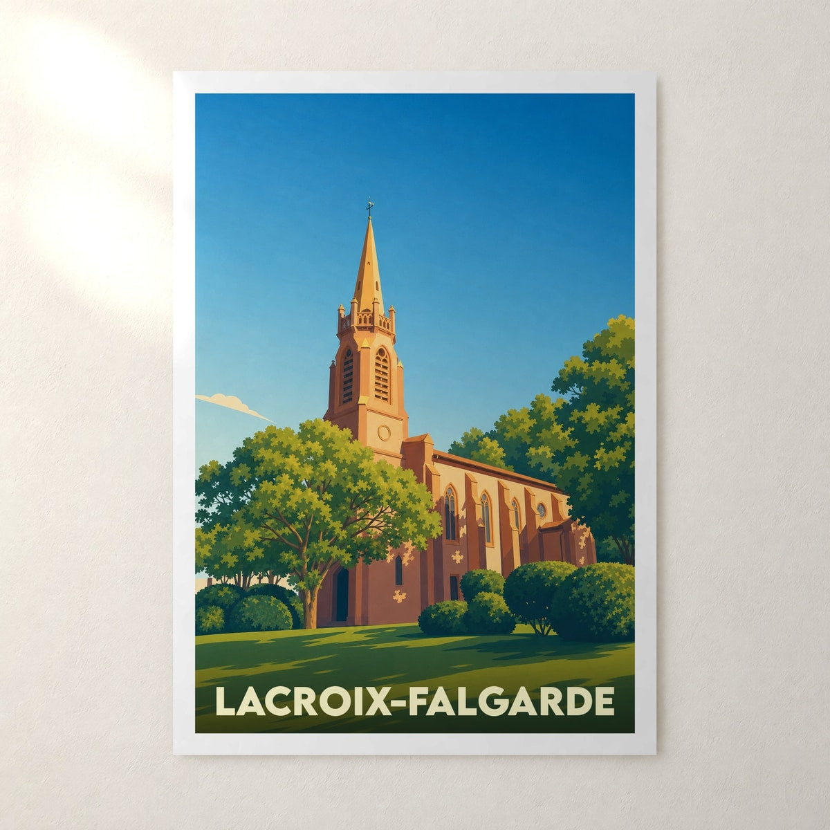 Affiche Lacroix-Falgarde – sans cadre, accrochée au mur