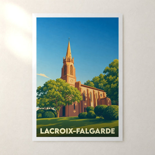 Affiche Lacroix-Falgarde – sans cadre, accrochée au mur
