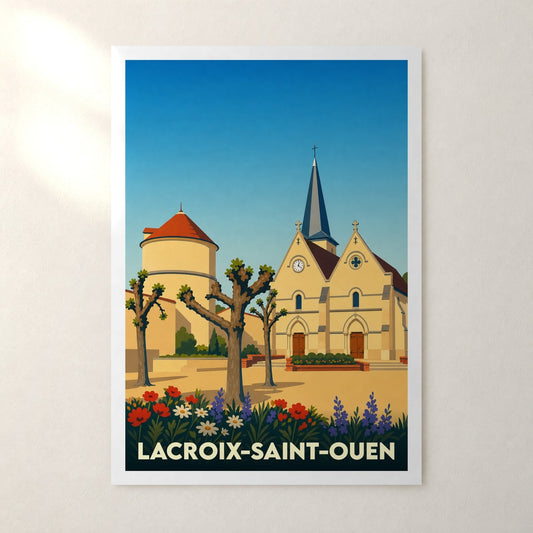 Affiche Lacroix-Saint-Ouen – sans cadre, accrochée au mur