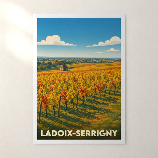 Affiche Ladoix-Serrigny – sans cadre, accrochée au mur