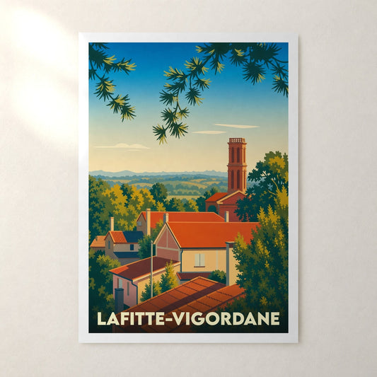 Affiche Lafitte-Vigordane – sans cadre, accrochée au mur