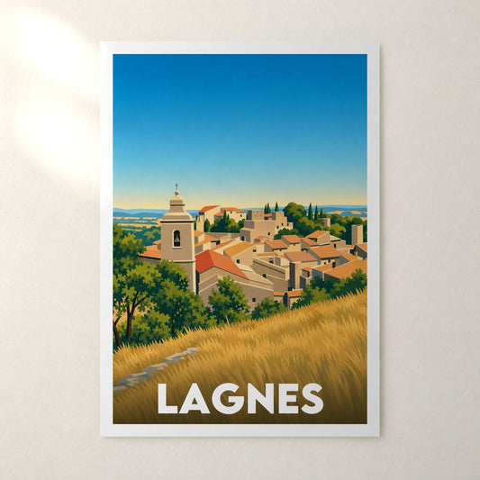 Affiche Lagnes – sans cadre, accrochée au mur