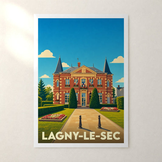 Affiche Lagny-le-Sec – sans cadre, accrochée au mur