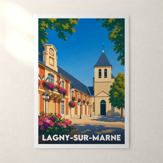 Affiche Lagny-sur-Marne – sans cadre, accrochée au mur