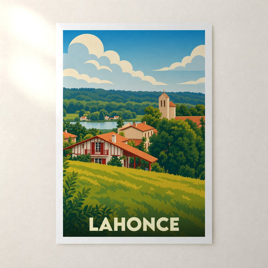 Affiche Lahonce – sans cadre, accrochée au mur