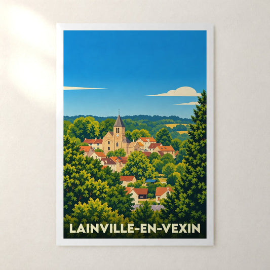 Affiche Lainville-en-Vexin – sans cadre, accrochée au mur