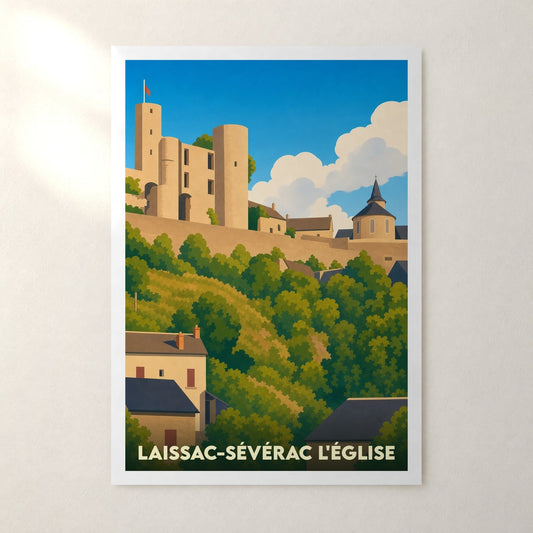 Affiche Laissac-Sévérac l'Église – sans cadre, accrochée au mur
