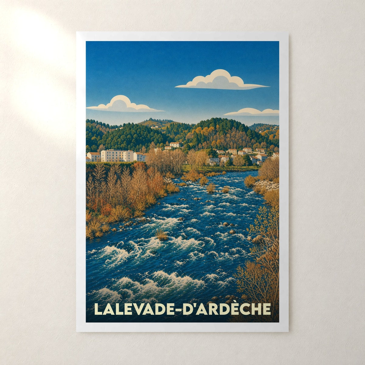 Affiche Lalevade-d'Ardèche – sans cadre, accrochée au mur