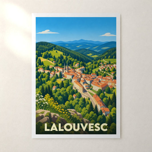 Affiche Lalouvesc – sans cadre, accrochée au mur