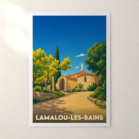 Affiche Lamalou-les-Bains – sans cadre, accrochée au mur