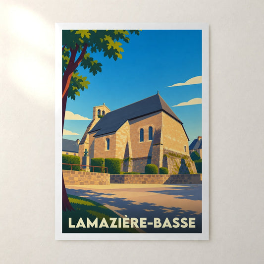 Affiche Lamazière-Basse – sans cadre, accrochée au mur