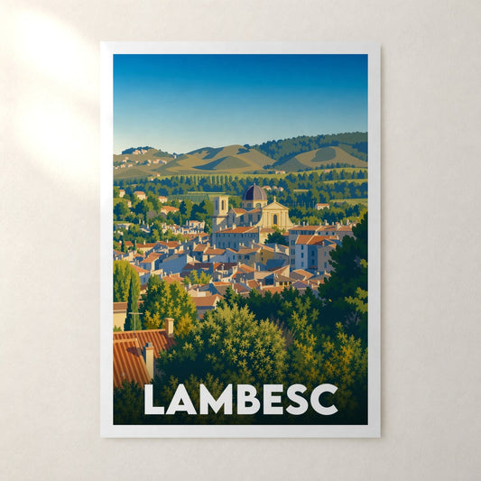 Affiche Lambesc – sans cadre, accrochée au mur