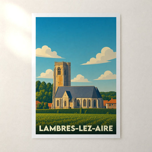 Affiche Lambres-lez-Aire – sans cadre, accrochée au mur