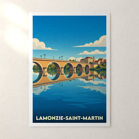 Affiche Lamonzie-Saint-Martin – sans cadre, accrochée au mur