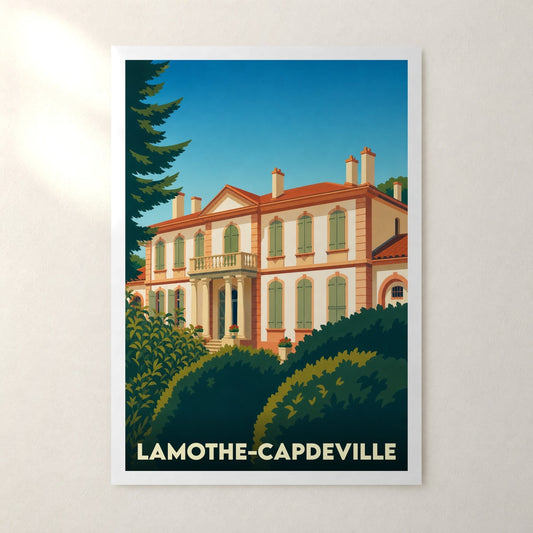 Affiche Lamothe-Capdeville – sans cadre, accrochée au mur